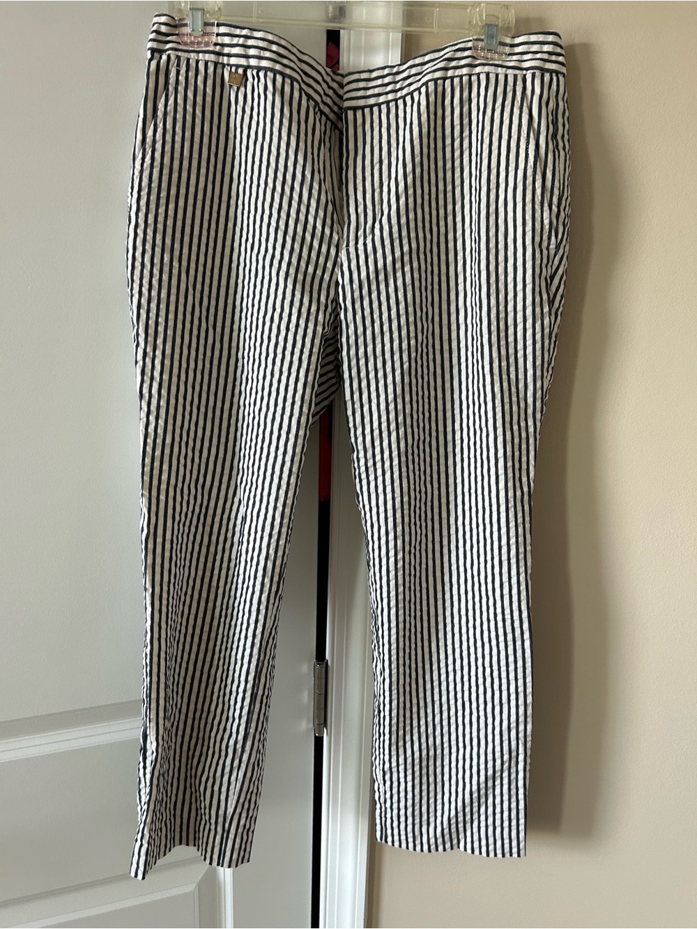 Black and White Striped women Pants